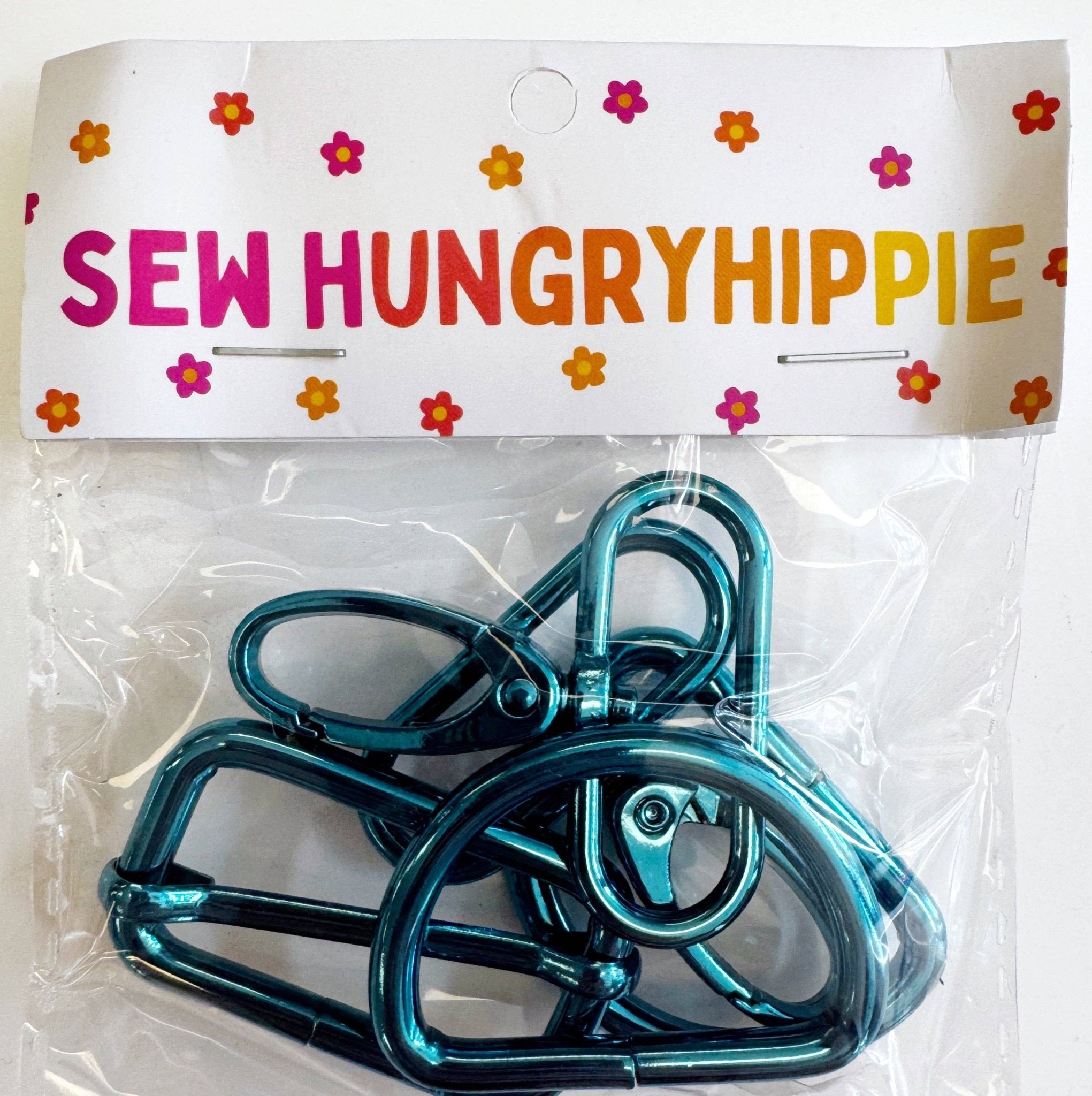 Sew Hungry Hippie 1.5 Inch Hardware Pack – Turquoise - Boho Fabrics - Bag Hardware
