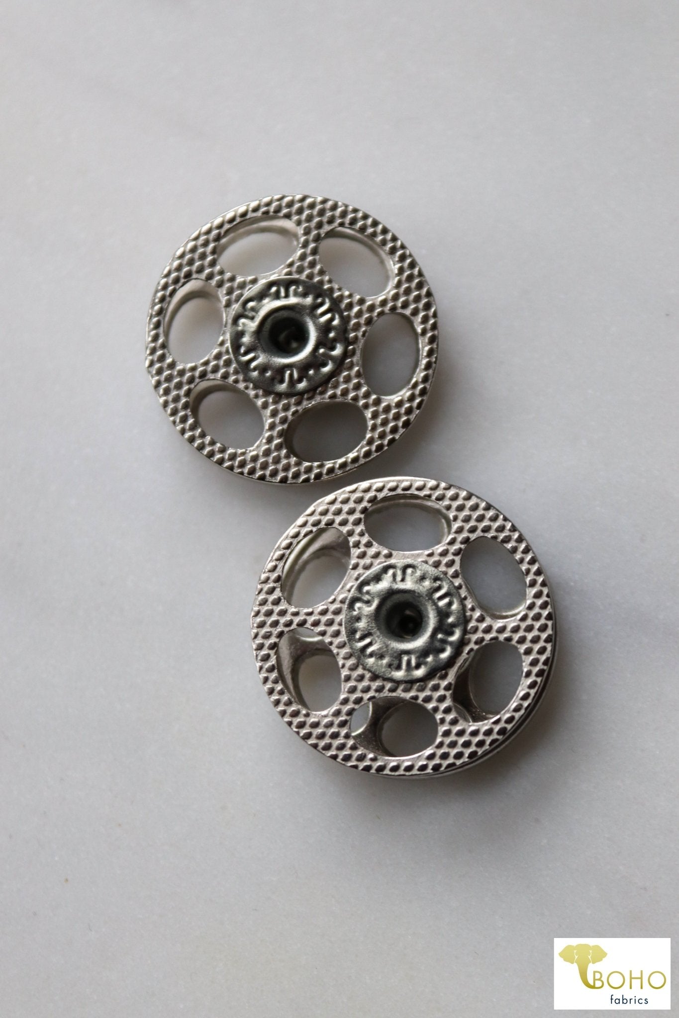 Sew on Snaps, 25.5mm (1”). 4 Sets Included. HW-006 - Boho Fabrics