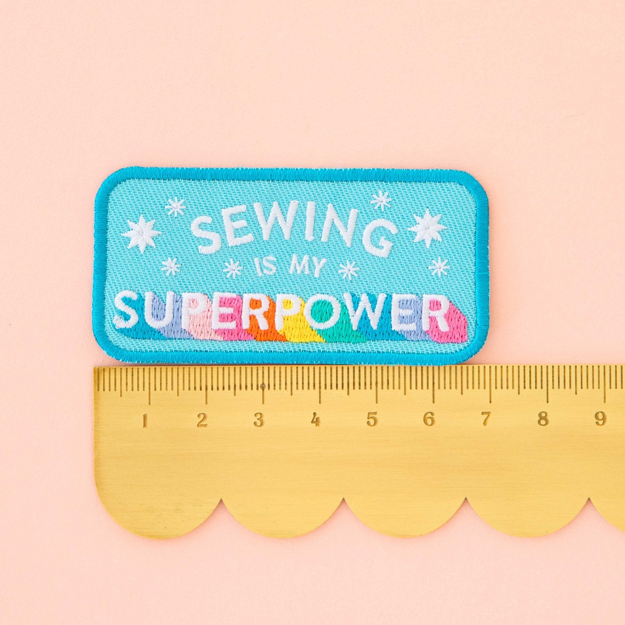 Sewing is my Superpower Iron - On Patch - Boho Fabrics - Patches