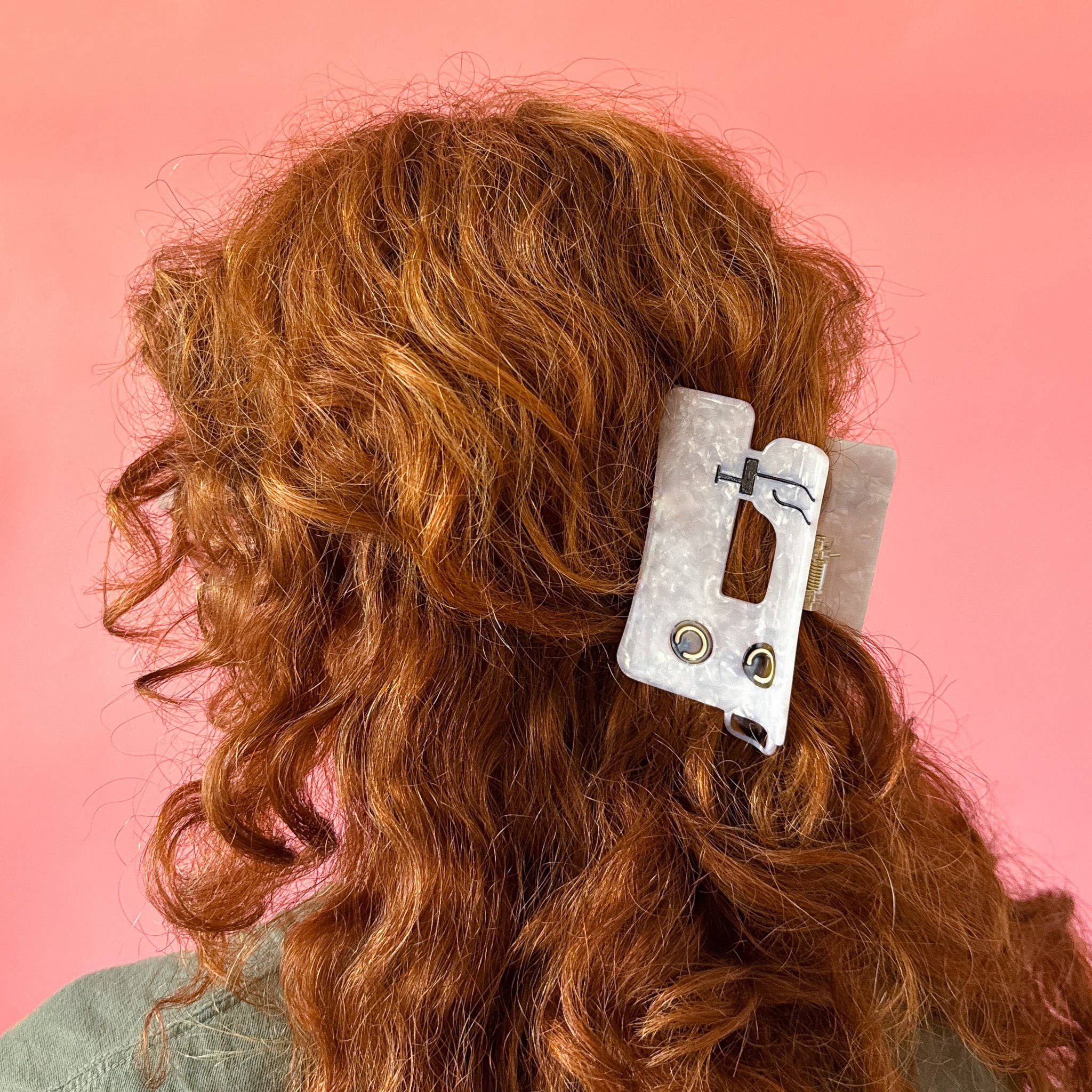 Sewing Machine Hair Claw Clip - Boho Fabrics -