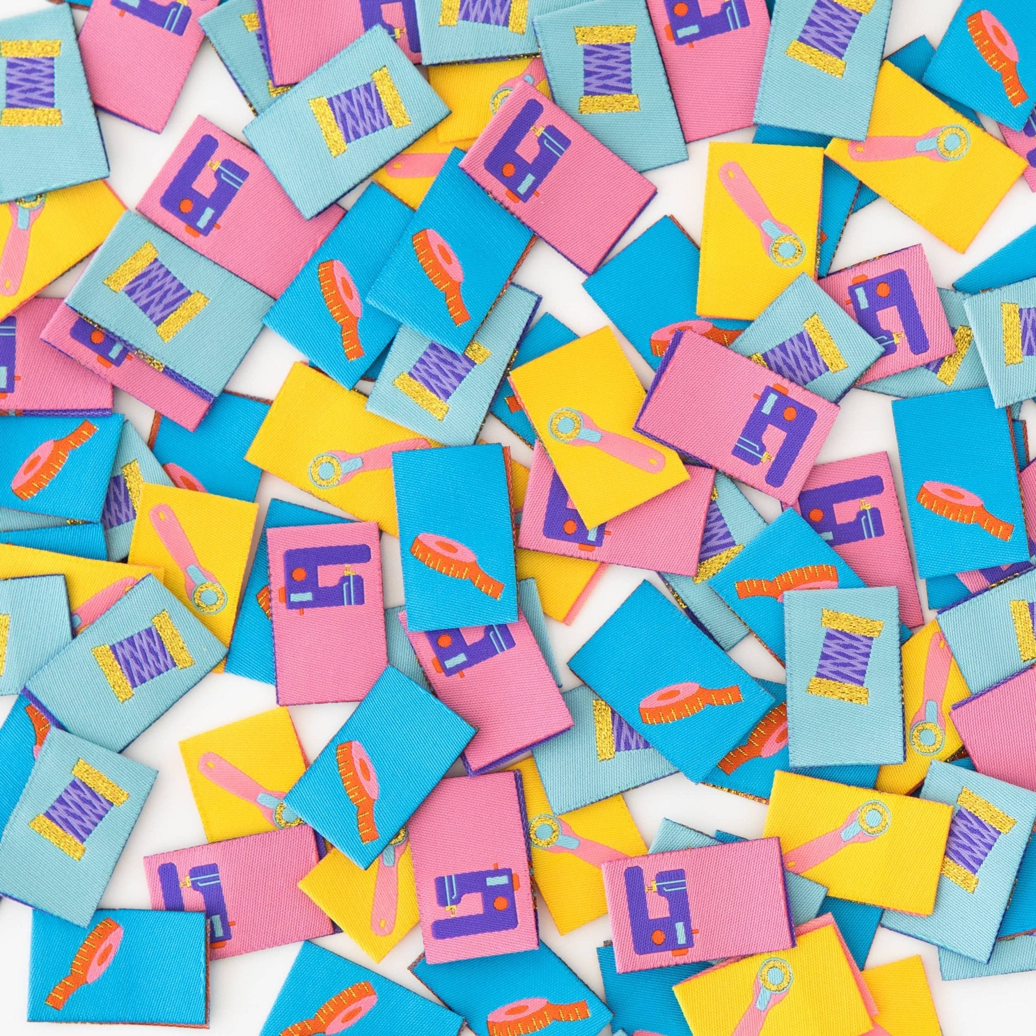 Sewing Notions and Tools -  Sewing Woven Clothing Label Tags - Boho Fabrics - Sew - in Labels