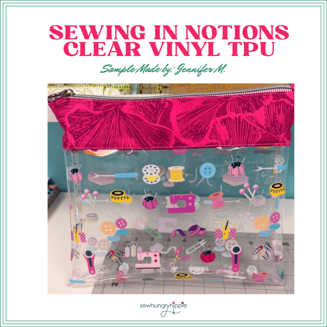 Sewing Notions Clear TPU Vinyl – 12" x 50" Roll - Boho Fabrics - Vinyl Fabric