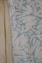 Shimmer Palms, Light Blue, Athletic Knit Fabric - Boho Fabrics - Special Occasion Fabric