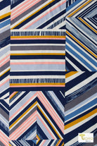 Sideway Seaside Blue/Pink, DTY Print - Boho Fabrics