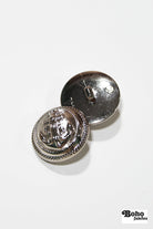 Silver Anchor Rope Trim Plastic Shank Buttons. 20L (12.5mm / 1/2"), 24L(15mm / 5/8"), 28L (18mm / 11/16"), 36L (23mm / 7/8"), 40L (25mm / 1"), 44L (28mm / 1 1/8") - Boho Fabrics - Buttons & Snaps