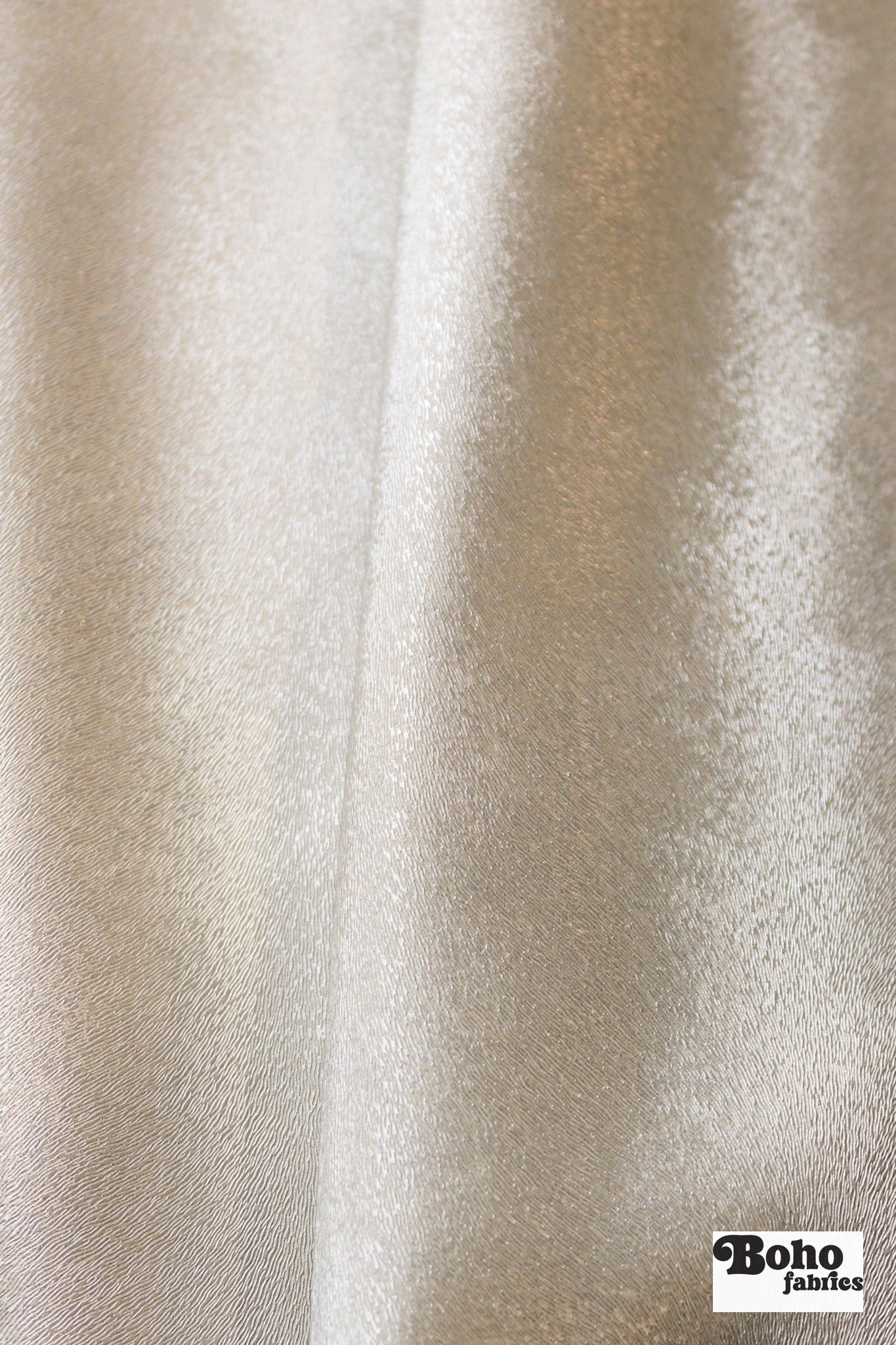 Silver Faux Leather Upholstery Fabric with Embossed Fur Texture - Felt Backed - Boho Fabrics - Home Dec. & Upholstery Fabric