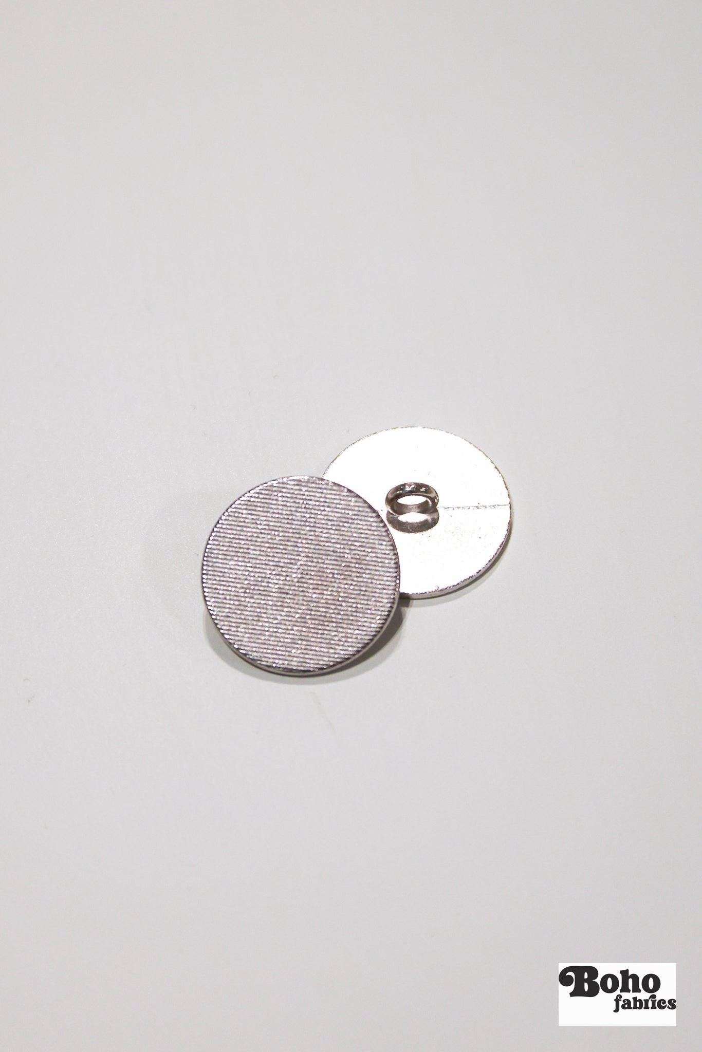 Silver Mesh Metal Shank Buttons. 24L (15mm / 5/8"), 32L (20mm / 13/16"), 36L (23mm / 7/8") - Boho Fabrics - Buttons & Snaps