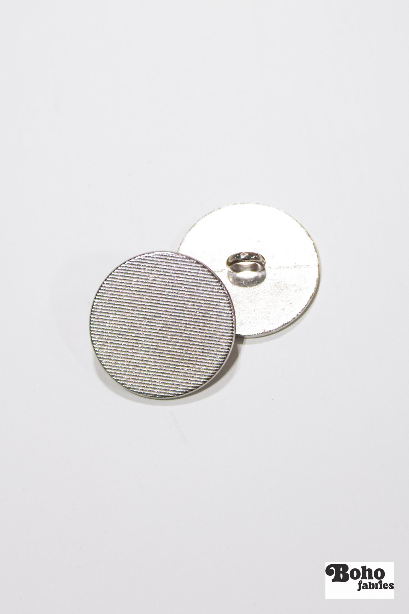 Silver Mesh Metal Shank Buttons. 24L (15mm / 5/8"), 32L (20mm / 13/16"), 36L (23mm / 7/8") - Boho Fabrics - Buttons & Snaps