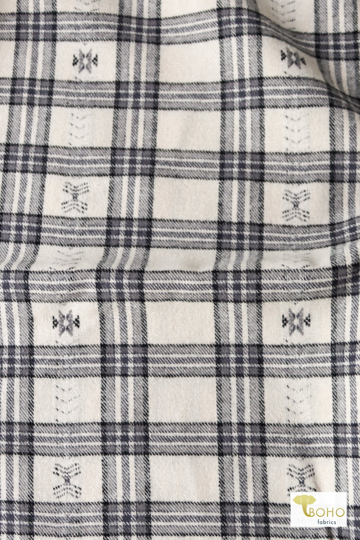 Silverstone - Desert Dobby, Woven Cotton Flannel - Boho Fabrics