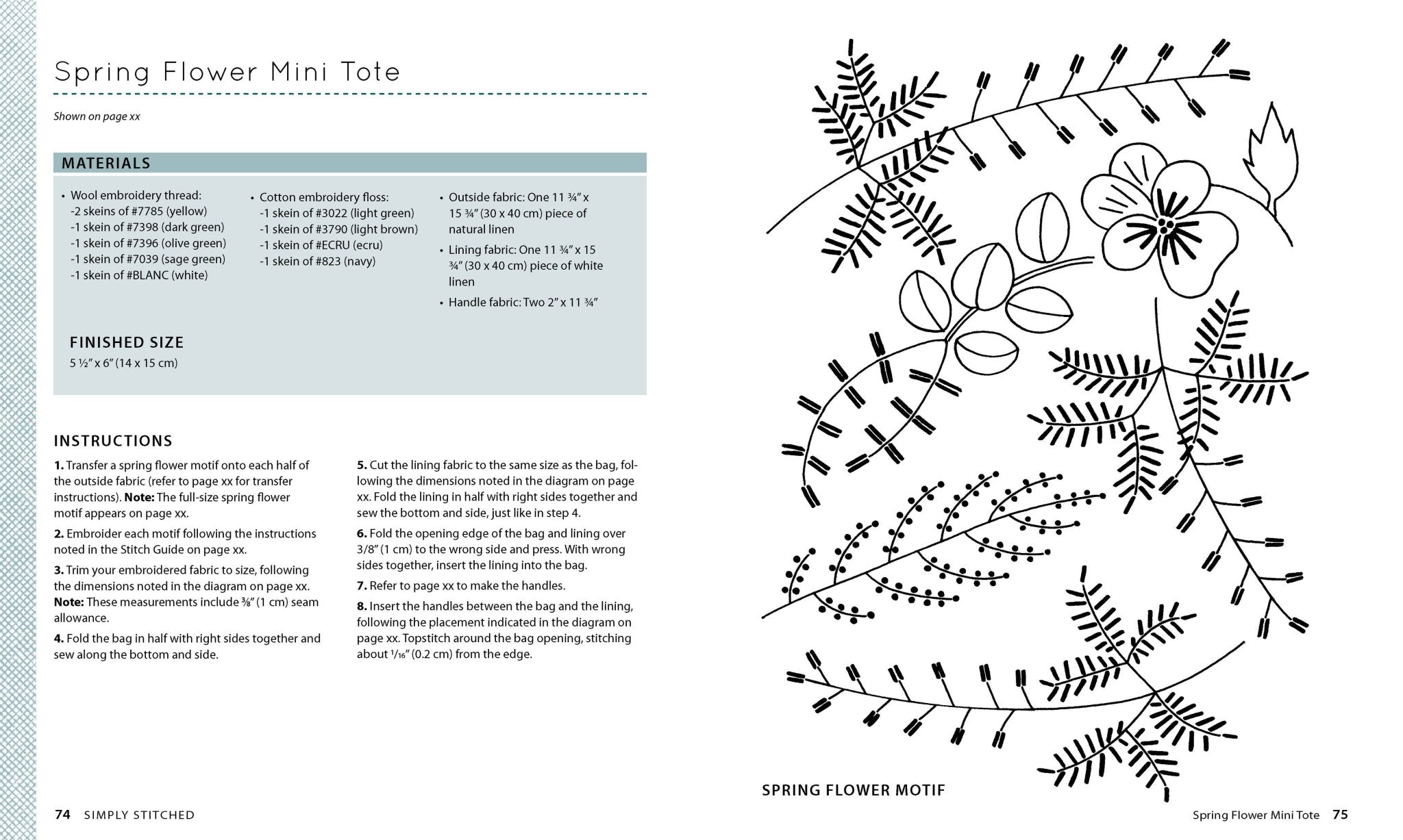 Simply Stitched, Sewing & Embroidery Book - Boho Fabrics - Books