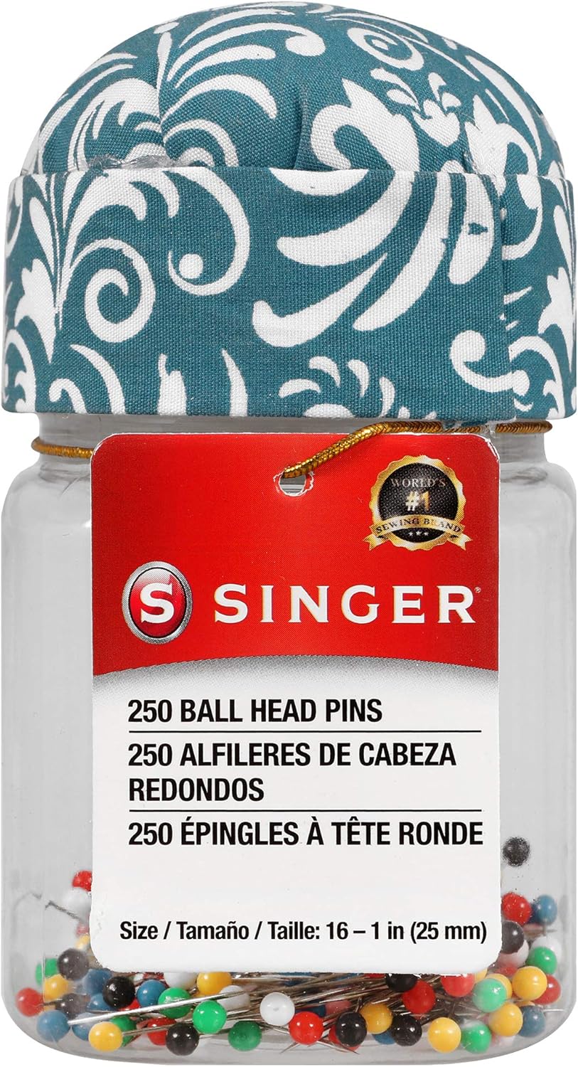 Singer Pins in a Jar - Boho Fabrics - Pins
