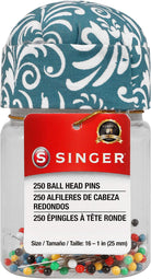 Singer Pins in a Jar - Boho Fabrics - Pins