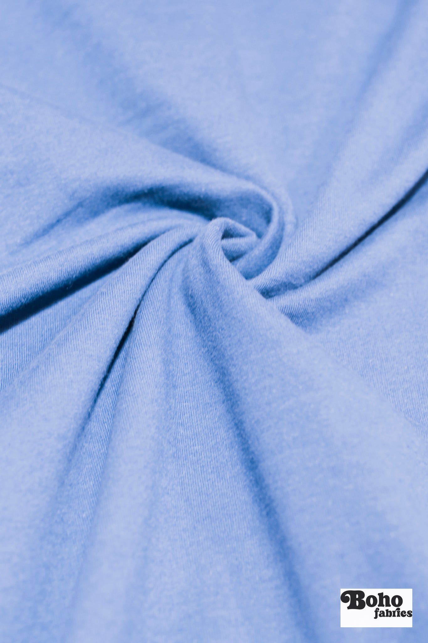 Sky Blue, Solid French Terry Knit Fabric, Cotton Spandex - Boho Fabrics - Cotton, French Terry Knit
