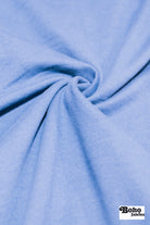 Sky Blue, Solid French Terry Knit Fabric, Cotton Spandex - Boho Fabrics - Cotton, French Terry Knit