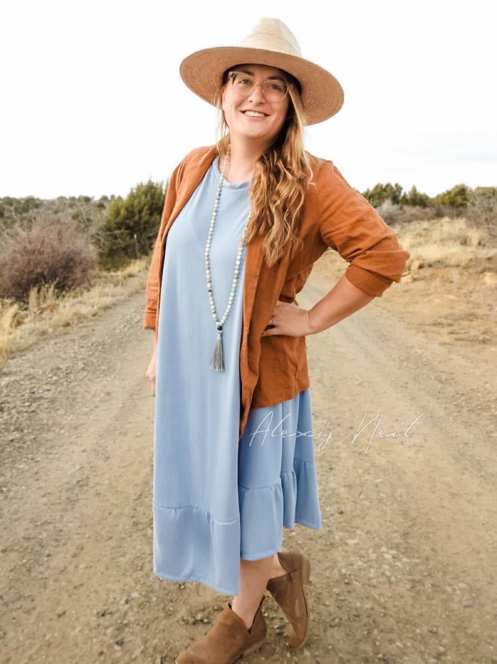 Skyway Blue, Cupro Knit. CUP-112 - Boho Fabrics