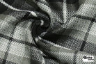 Slate Windowpane Plaid Wool Woven Fabric - Boho Fabrics - Wool Coating, Woven