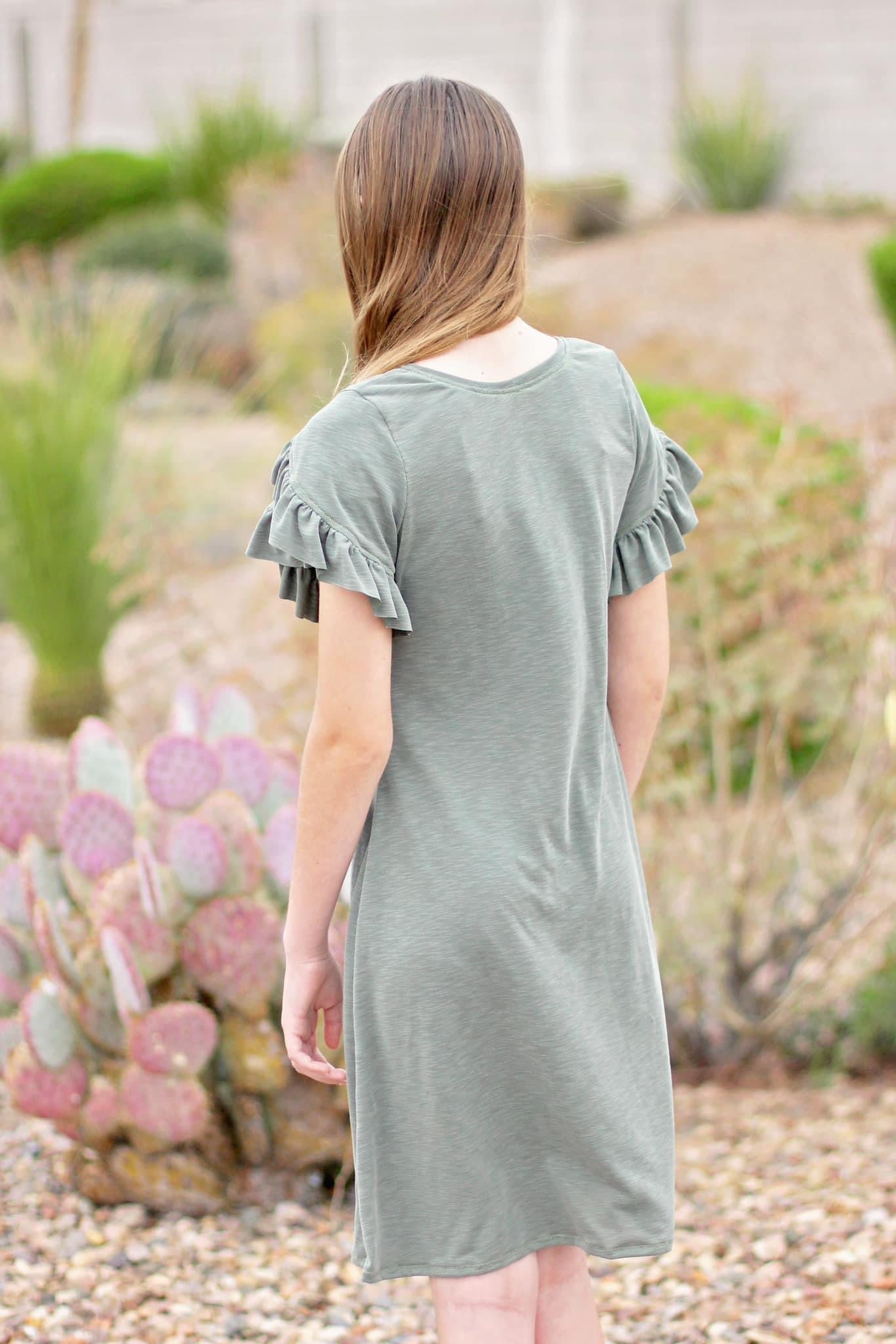 Slub, Olive Green, Cupro Knit - Boho Fabrics - Cupro, Knit Fabric