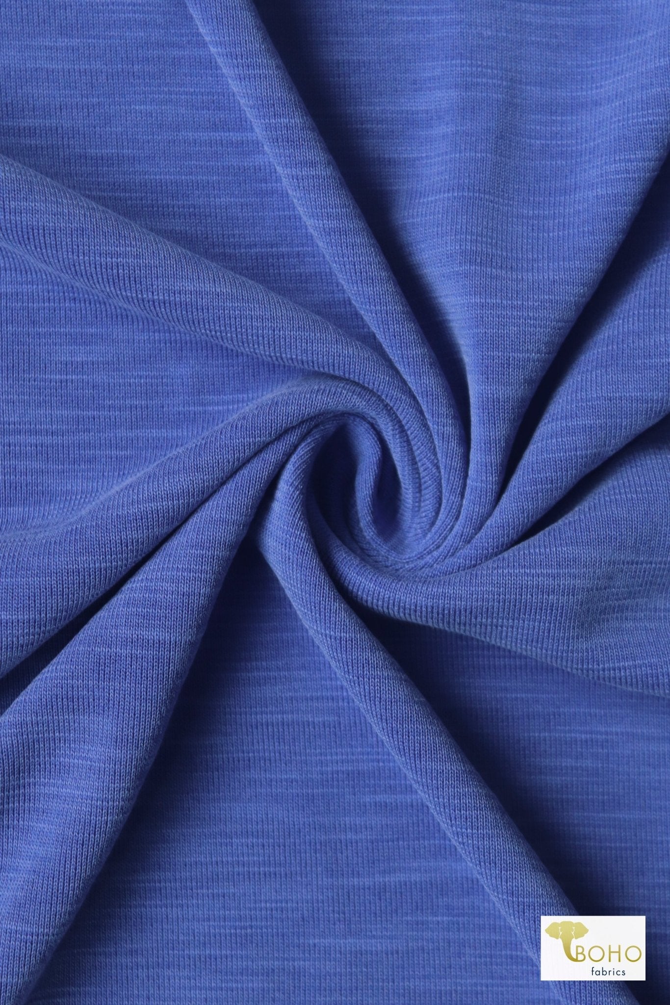Slub, Royal Blue, Cupro Knit Fabric - Boho Fabrics - Cupro, Knit Fabric