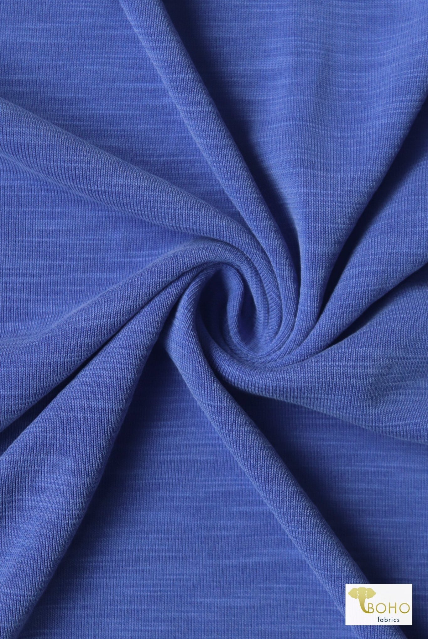 Slub, Royal Blue, Cupro Knit Fabric - Boho Fabrics - Cupro, Knit Fabric