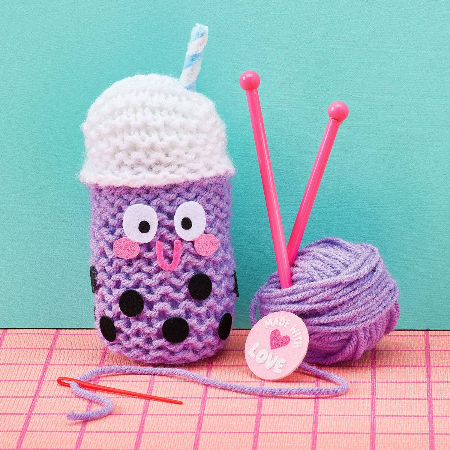 Snack Knit Kit - Boba Buddy - Boho Fabrics - Art & Craft Kits