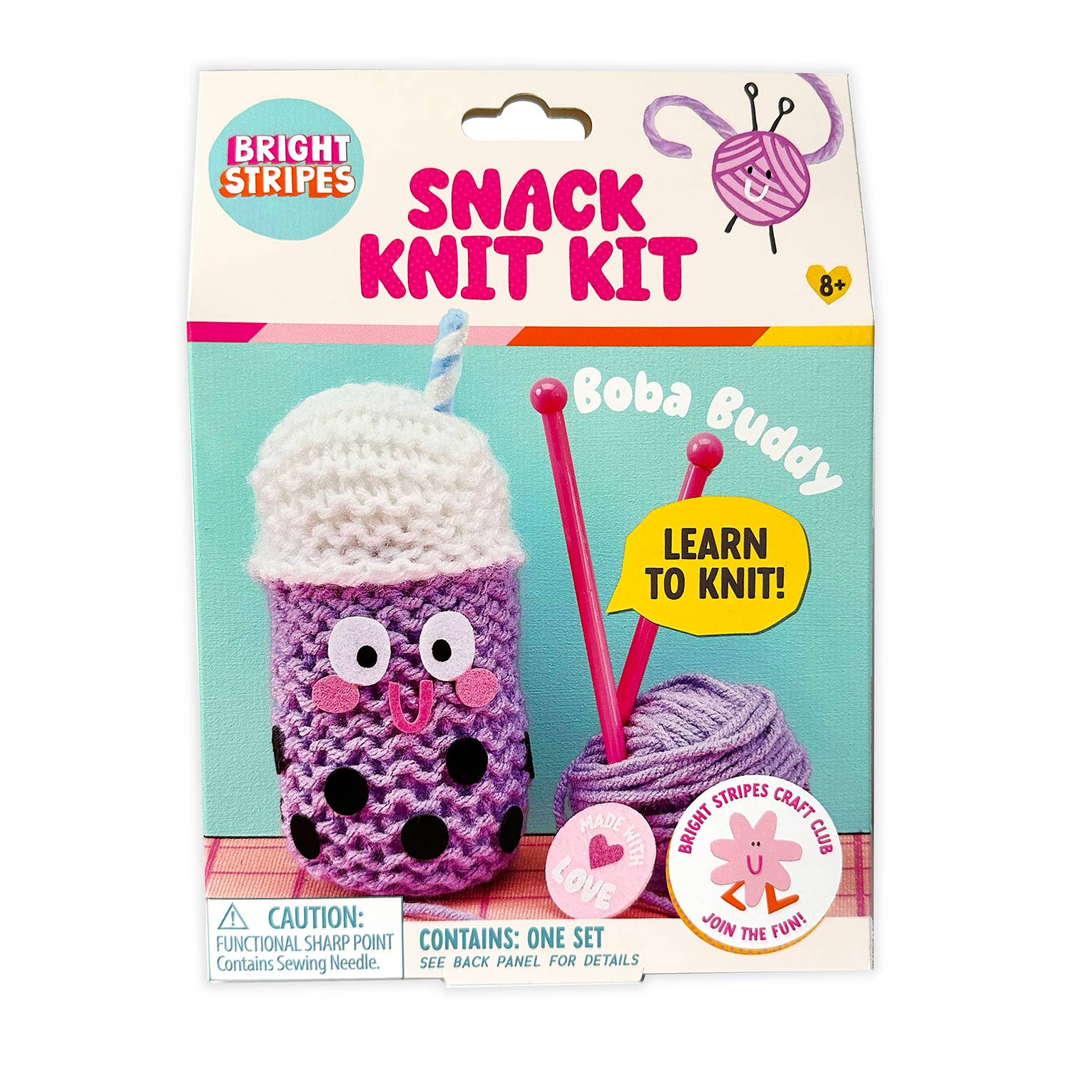 Snack Knit Kit - Boba Buddy - Boho Fabrics - Art & Craft Kits