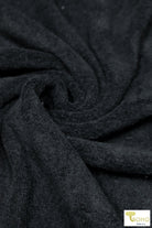 Soft Black Terry Cloth Knit. FTS-203 - Boho Fabrics