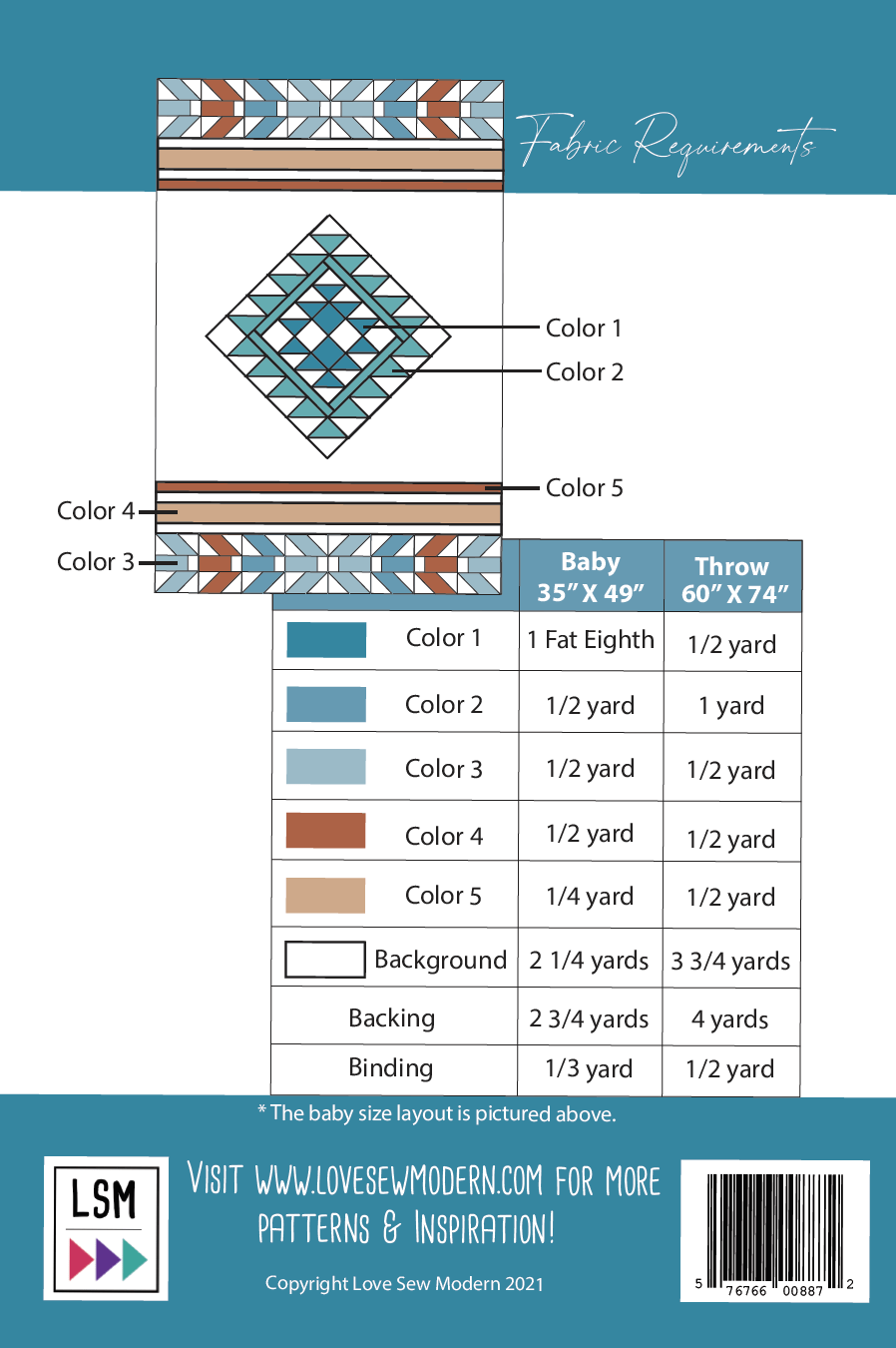 South Platte Quilt Pattern - Boho Fabrics - 