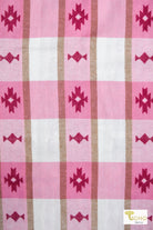 Southwest Barbie, Pink Embroidered Flannel, Woven Fabric - Boho Fabrics