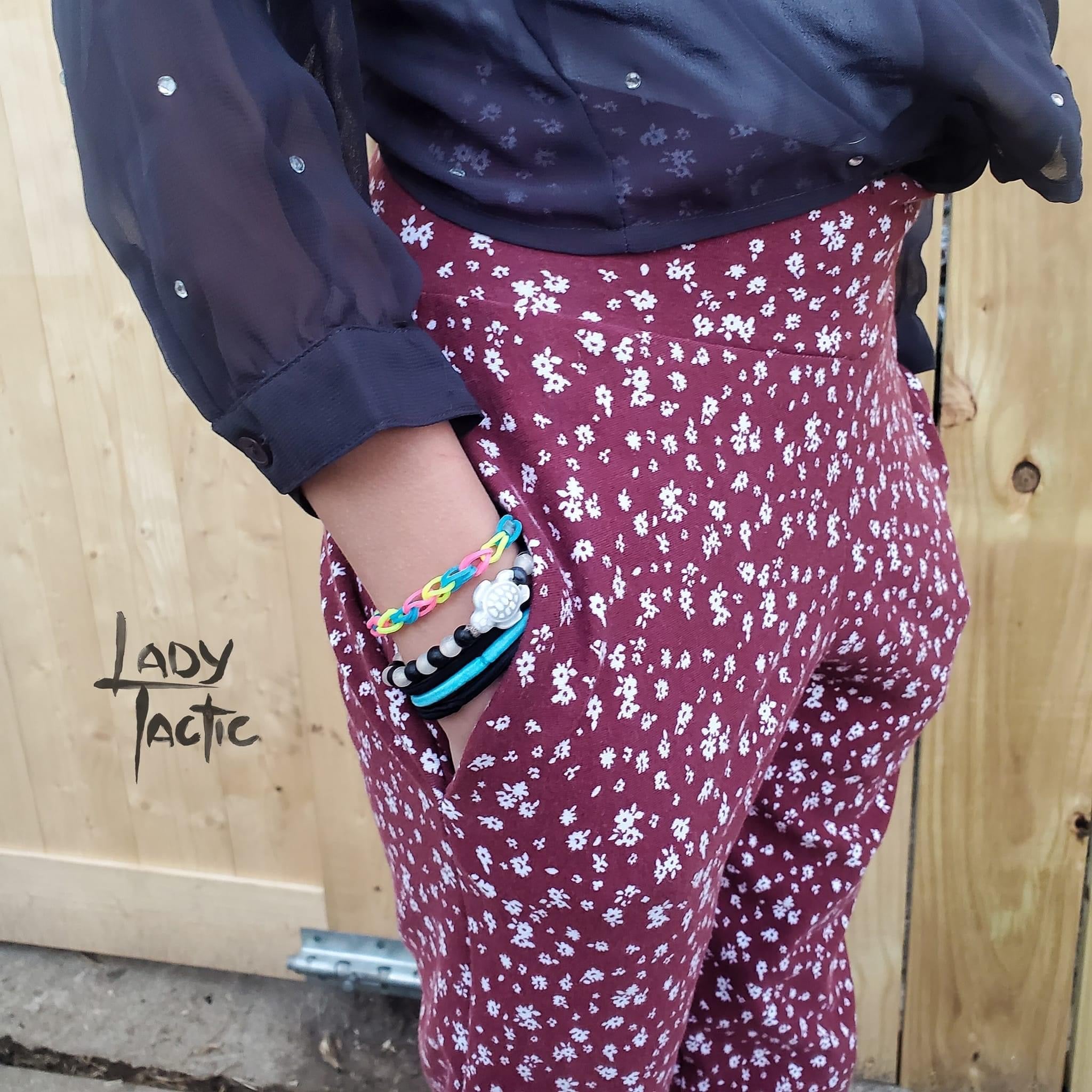 Space Gardens on Red, Cotton Spandex - Boho Fabrics