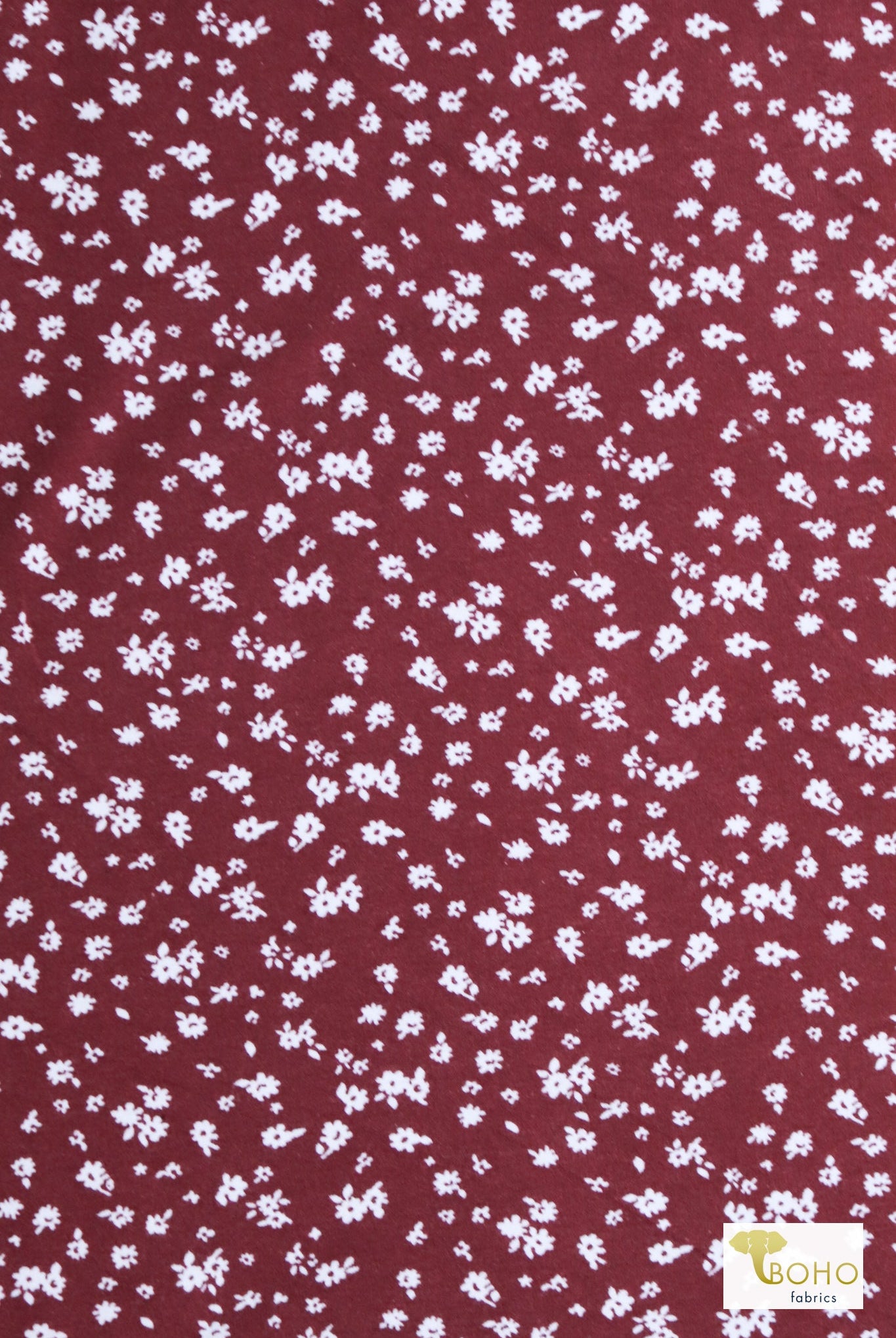 Space Gardens on Red, Cotton Spandex - Boho Fabrics