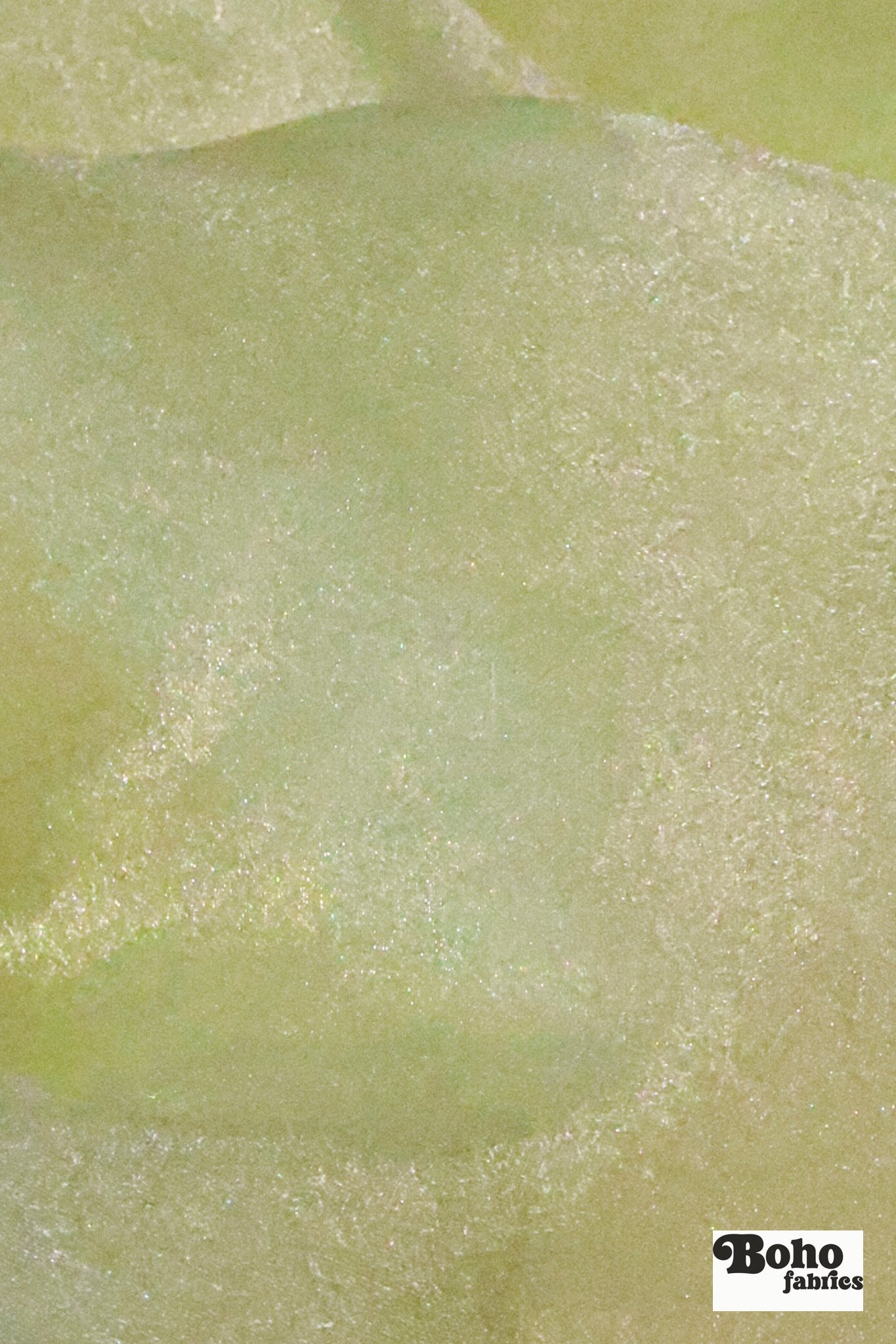 Sparkling Pear, Organza Shimmer, Woven Fabric - Boho Fabrics - Organza, Woven Fabric