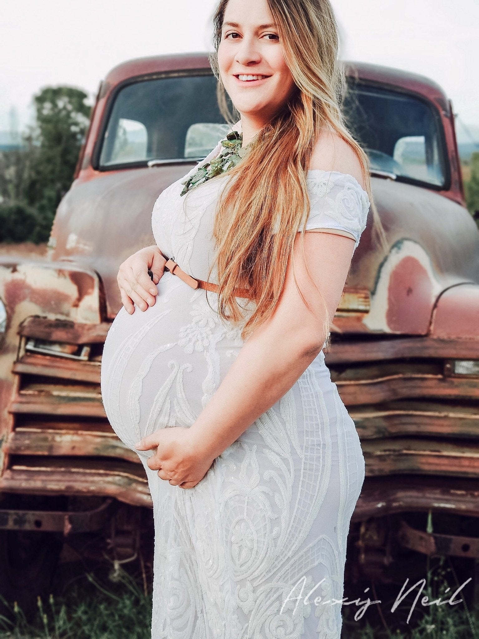 Special Occasion: "Damask Dreams" White Sequined Stretch Mesh - Boho Fabrics