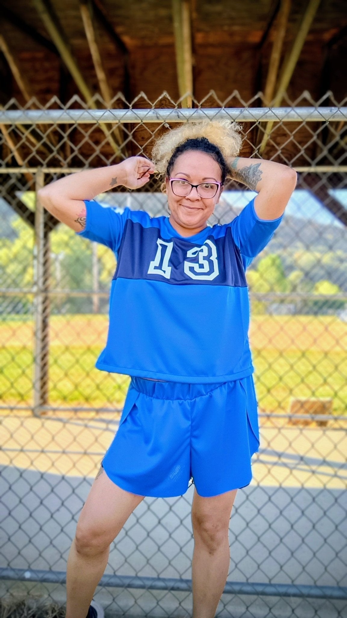 Sport Blue, Flat Back Dimple, Athletic Mesh Fabric - Boho Fabrics - Athletic Knit Fabric