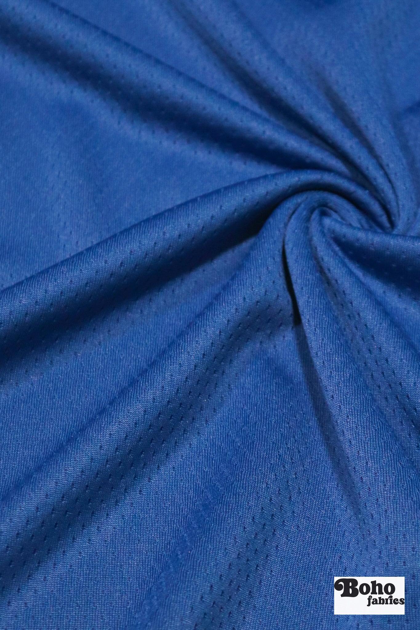 Sport Blue, Flat Back Dimple, Athletic Mesh Fabric - Boho Fabrics - Athletic Knit Fabric