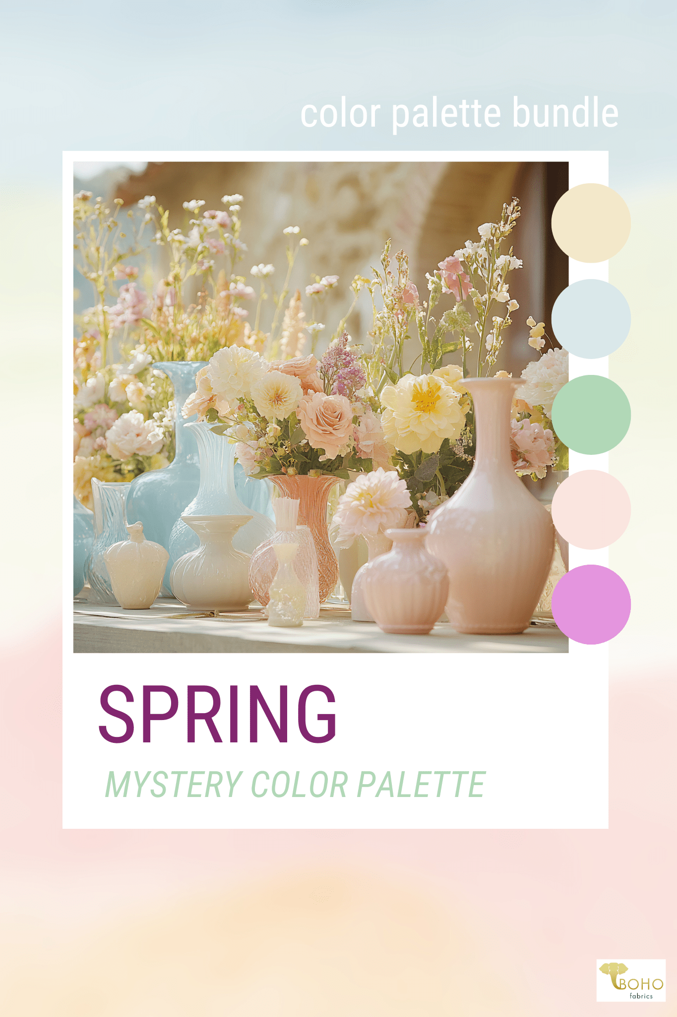 Spring, Mystery Color Palette Bundle - Boho Fabrics - Fabric Bundles