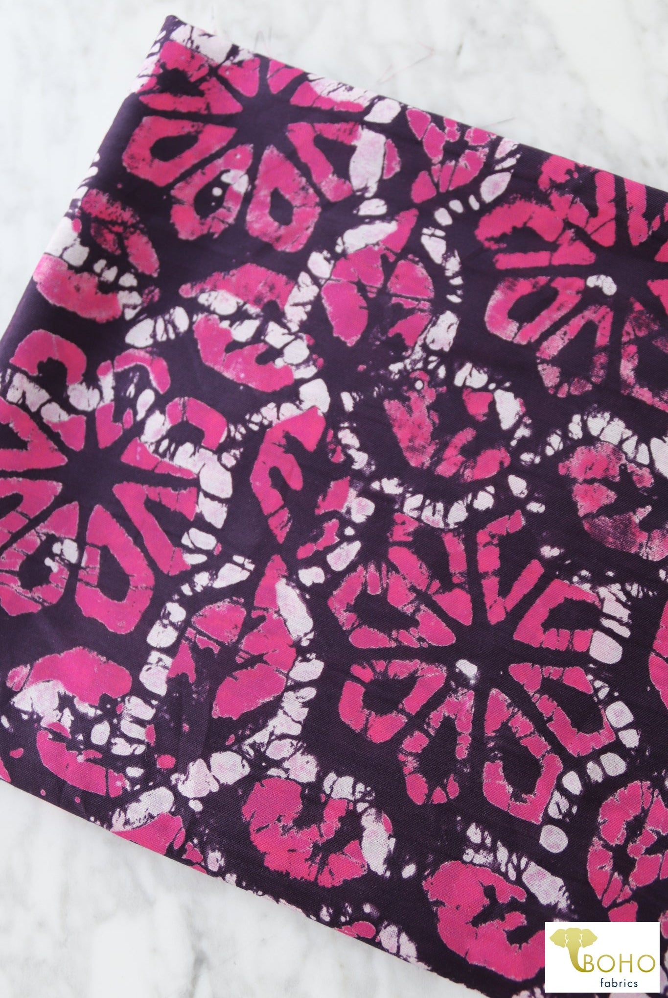 Starfruit Batik. Silk/Cotton Woven Fabric. WVP-260 - Boho Fabrics