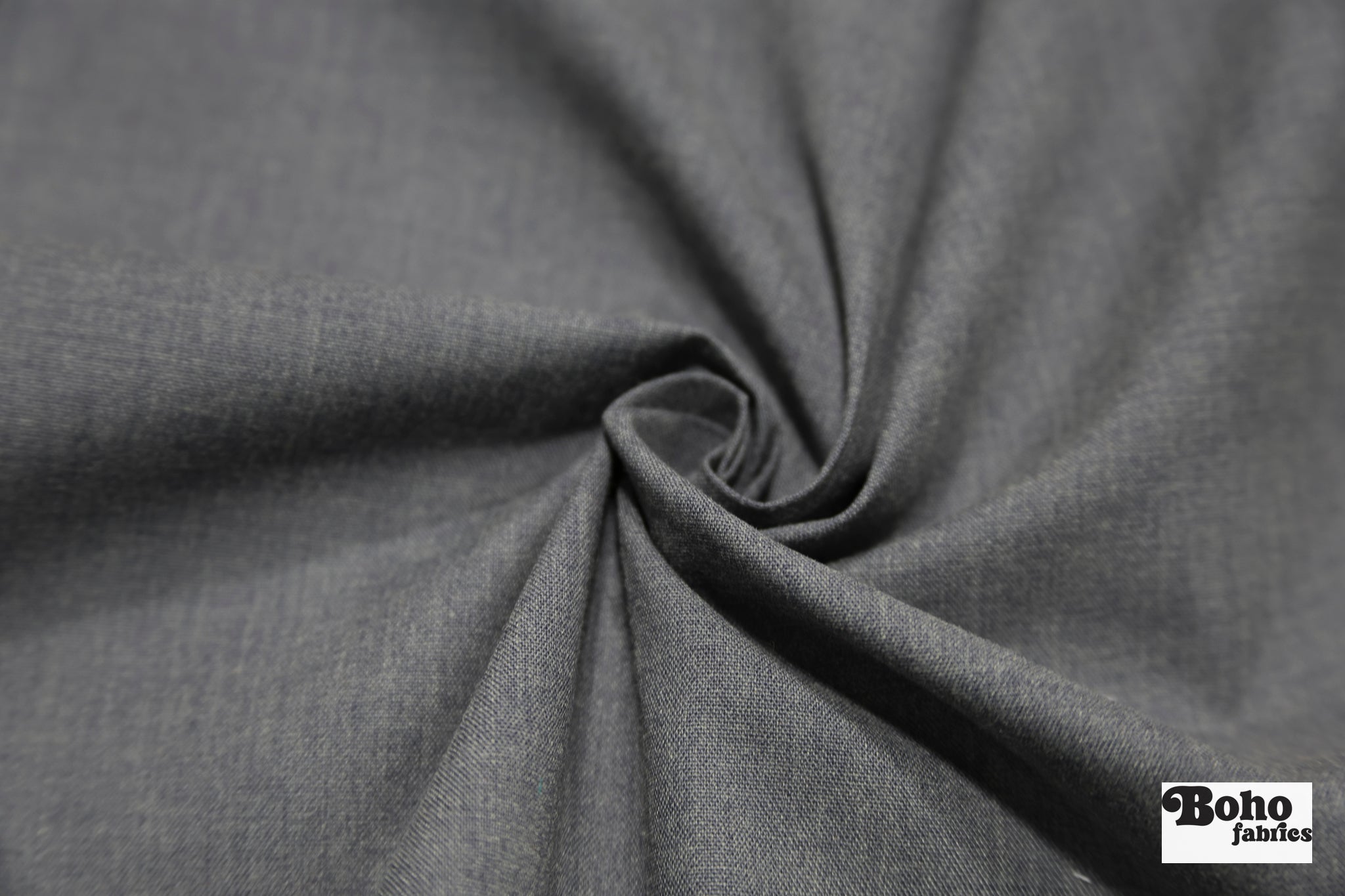 Steel Gray Wool Suiting Woven Fabric - Boho Fabrics - Woven, Fabric