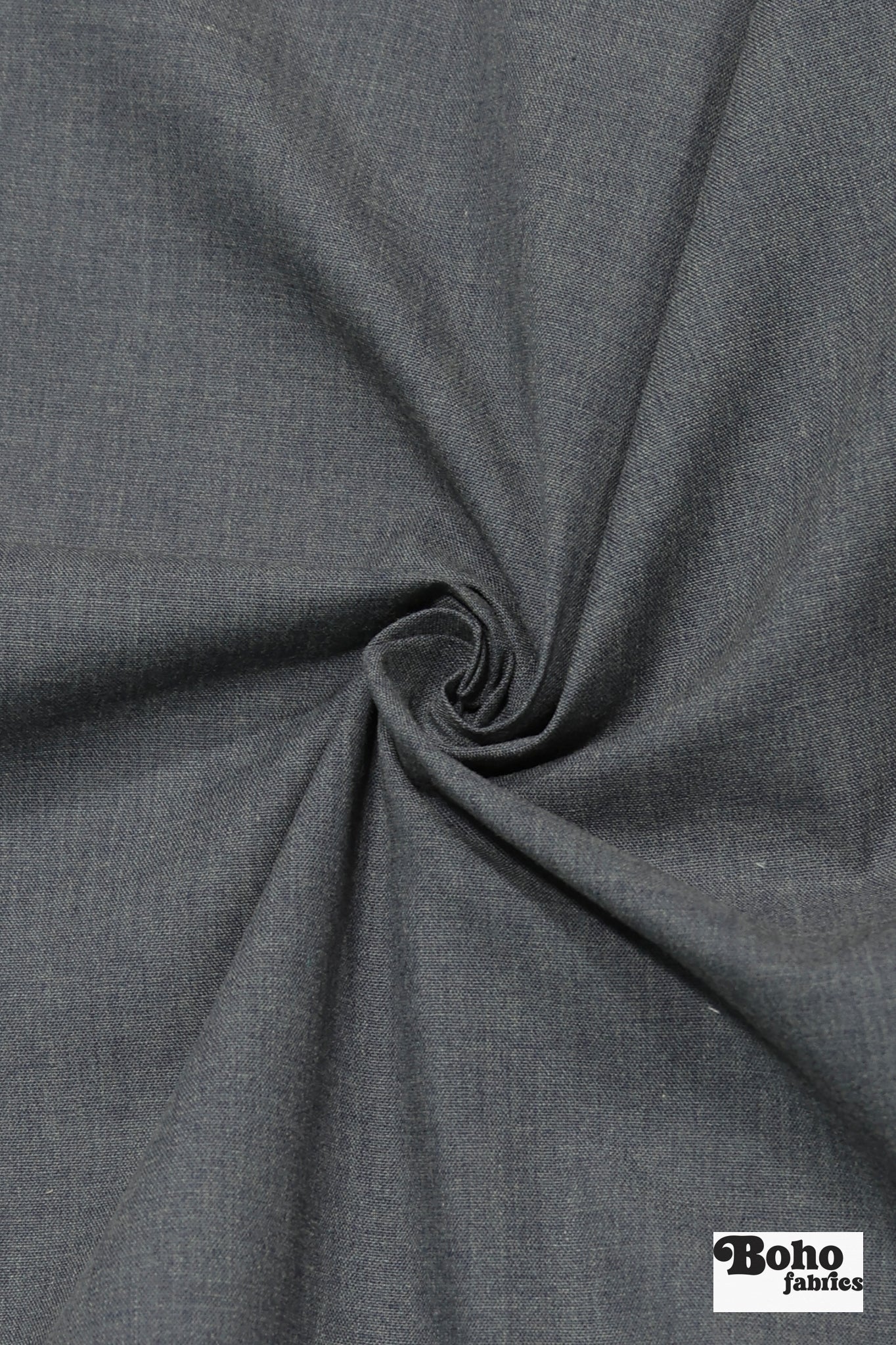Steel Gray Wool Suiting Woven Fabric - Boho Fabrics - Woven, Fabric