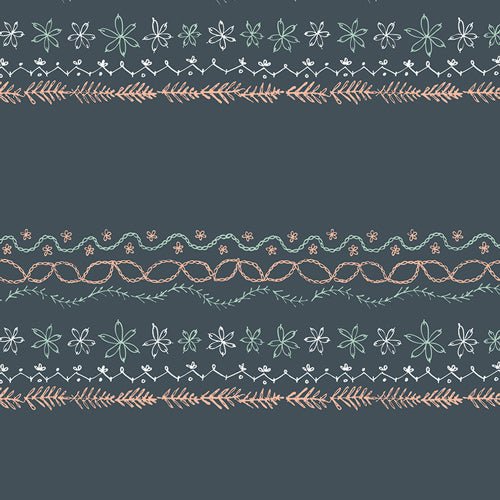 Stitchery Patience. Tapestry Collection by Sharon Holland. Art Gallery Cotton Woven Fabric. Sold by the Half Yard! - Boho Fabrics