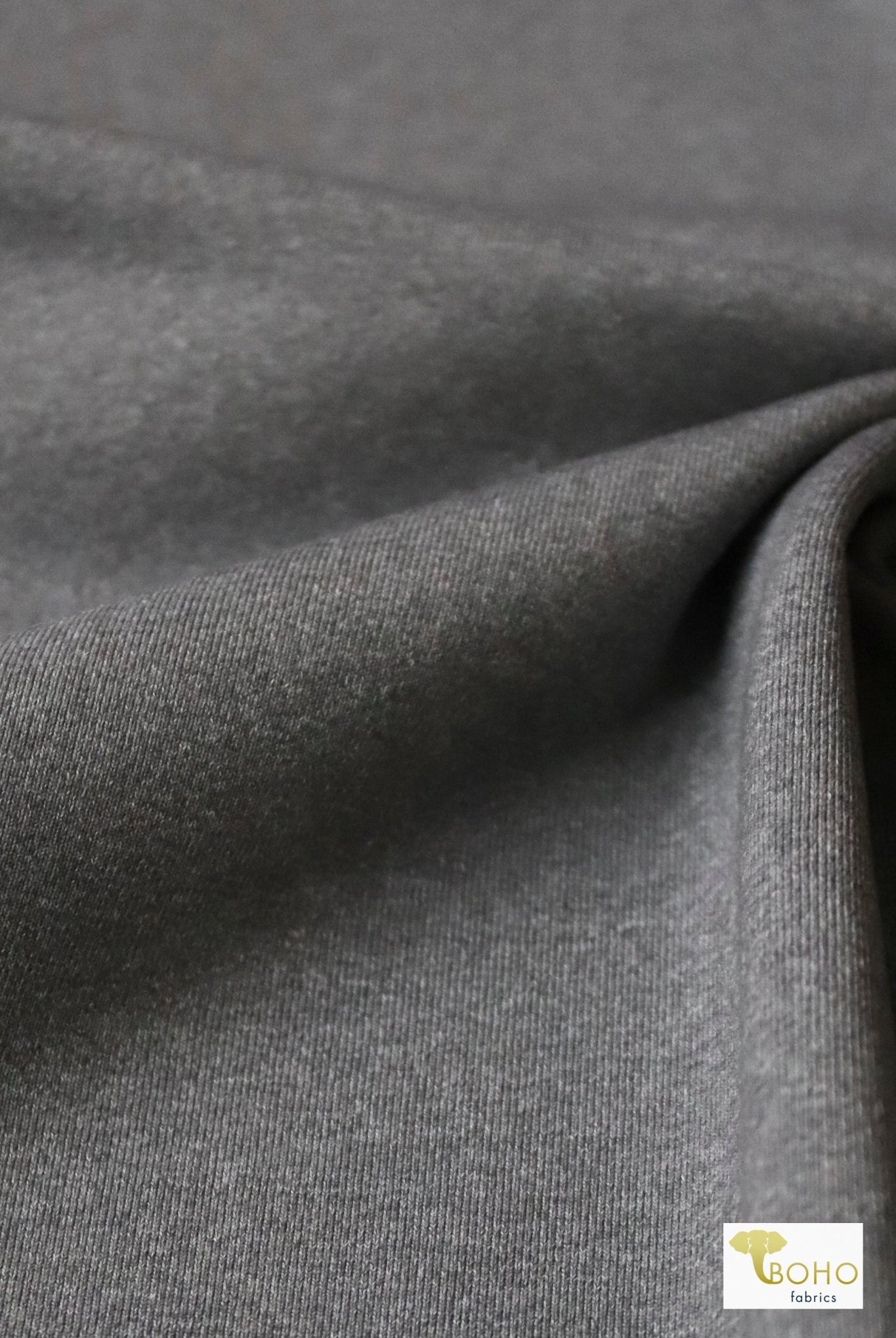 Stone Gray, Athletic Knit - Boho Fabrics