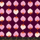 Strawberries in Deep Plum by Kimberly Kight for Ruby Star Society - Strawberry Collection. Cotton Fabric - RS3084 19 - Boho Fabrics - Quilting Cotton, Woven