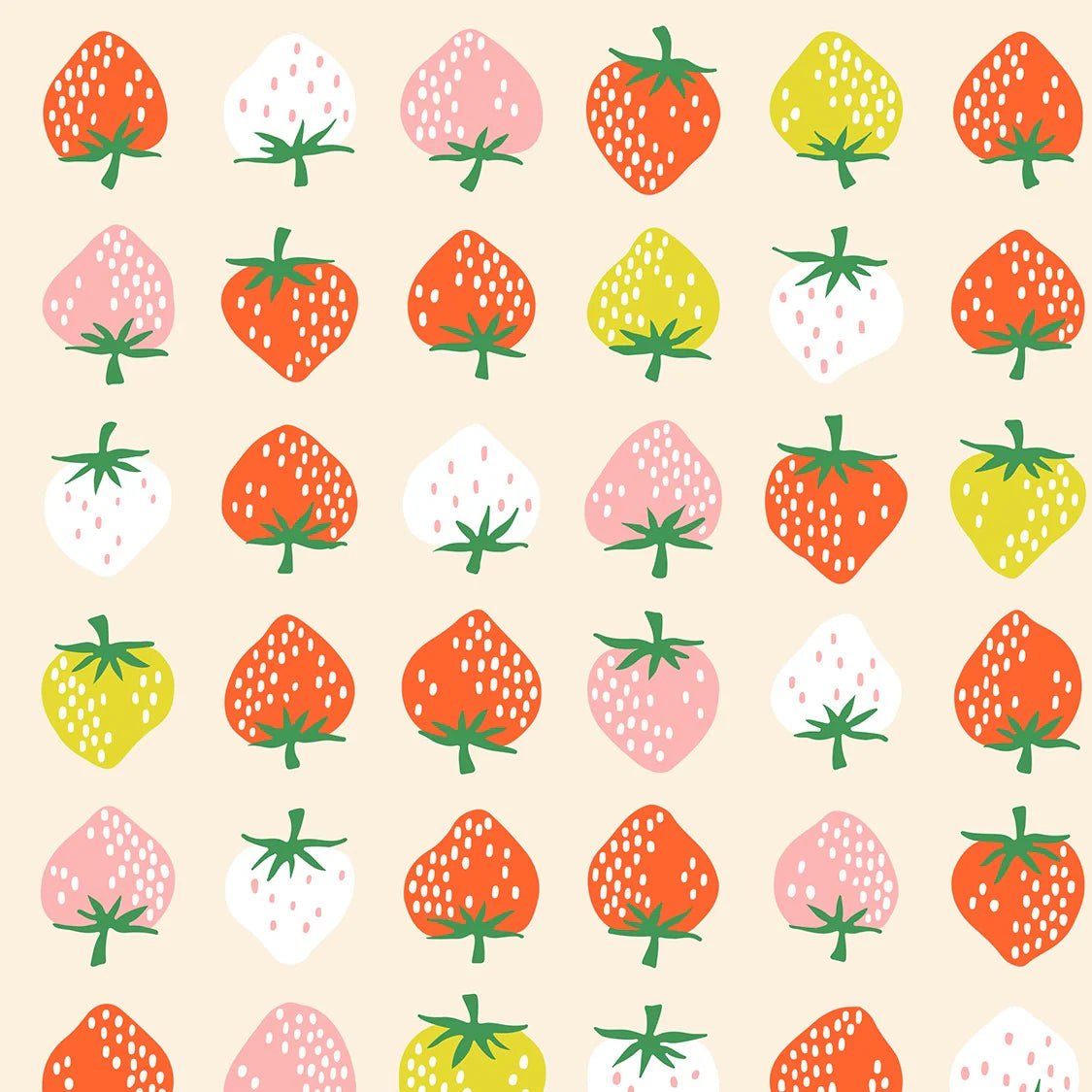 Strawberries in Shell by Kimberly Kight for Ruby Star Society - Strawberry Collection. Cotton Fabric - RS3084 11 - Boho Fabrics - Quilting Cotton, Woven