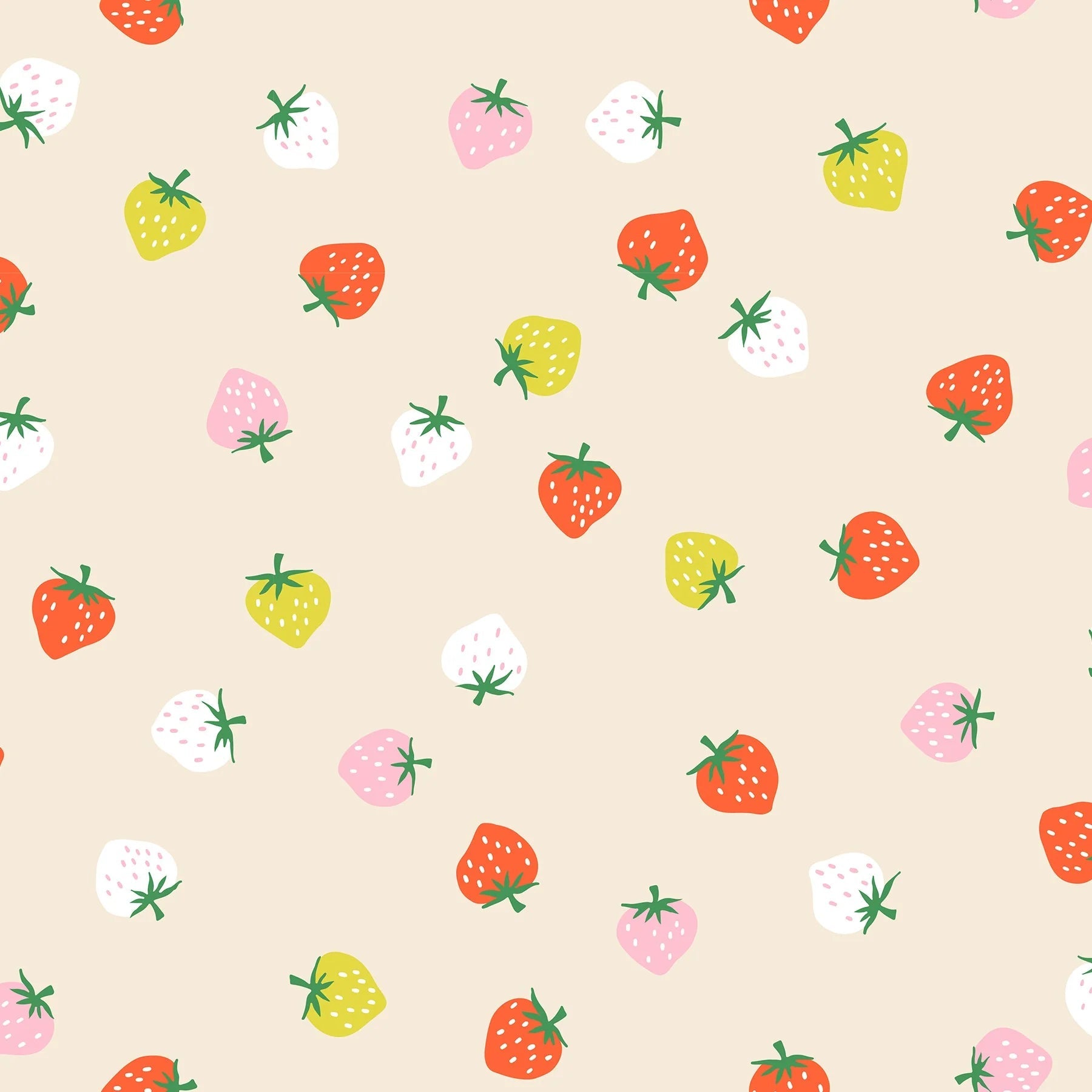 Strawberries in Shell by Kimberly Kight for Ruby Star Society - Strawberry Collection. Cotton Fabric - RS3085 11 - Boho Fabrics - Quilting Cotton, Woven