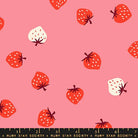 Strawberries in Sorbet by Kimberly Kight for Ruby Star Society - Strawberry Collection. Cotton Fabric - RS3085 16 - Boho Fabrics - Quilting Cotton, Woven
