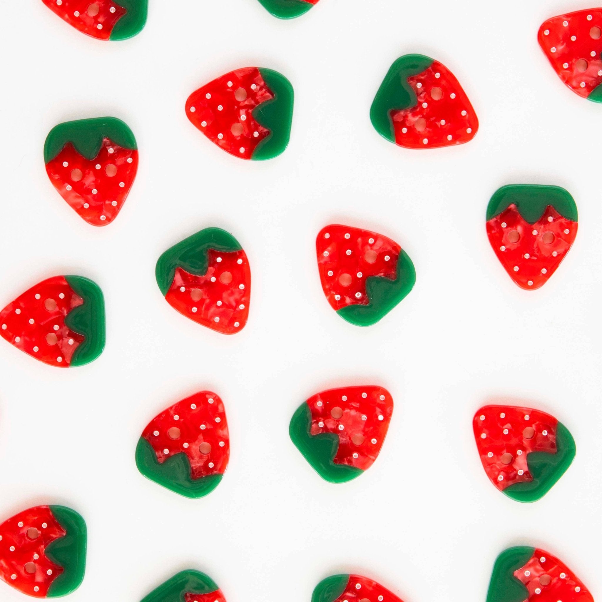 Strawberry Large 1" Buttons - Boho Fabrics -