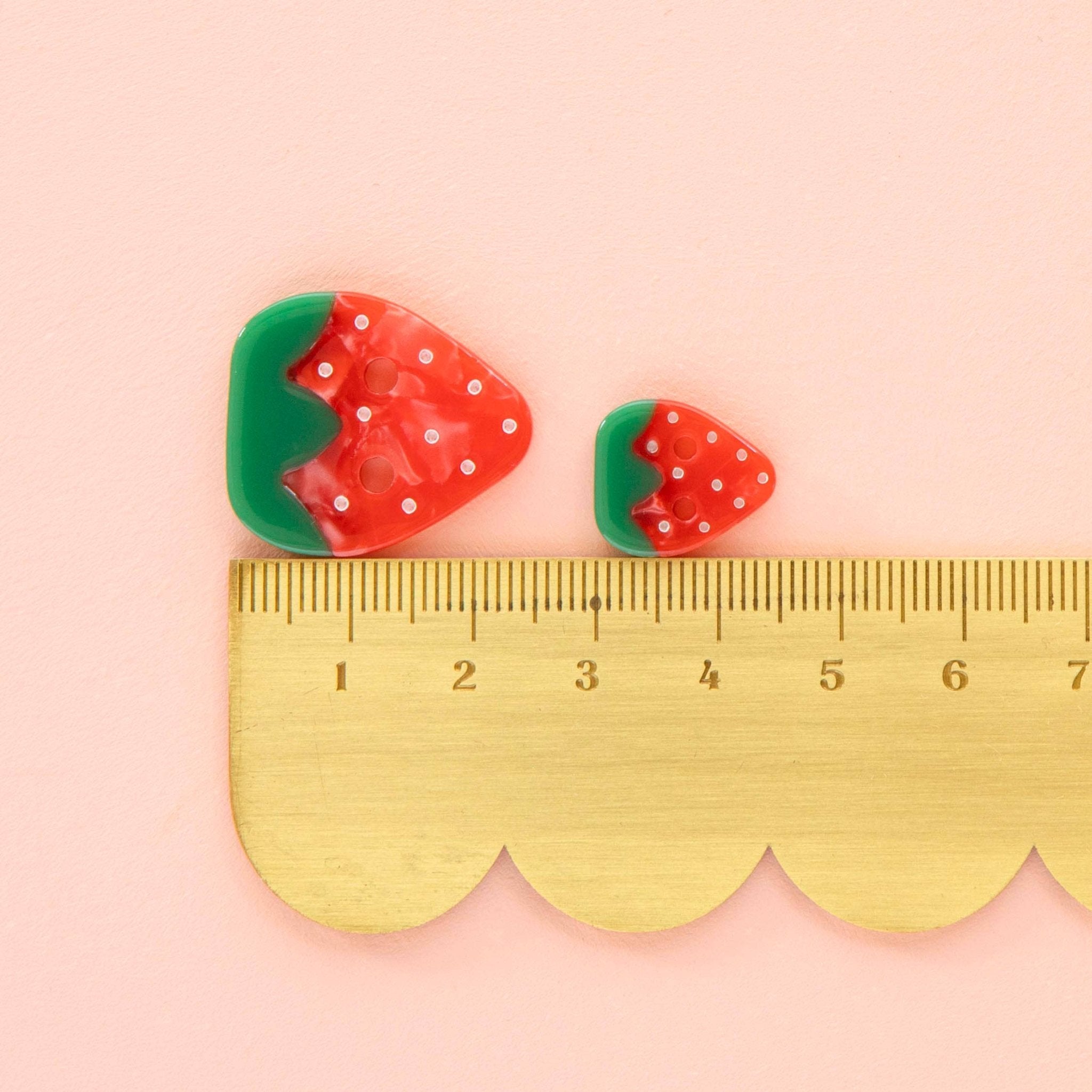 Strawberry Large 1" Buttons - Boho Fabrics -