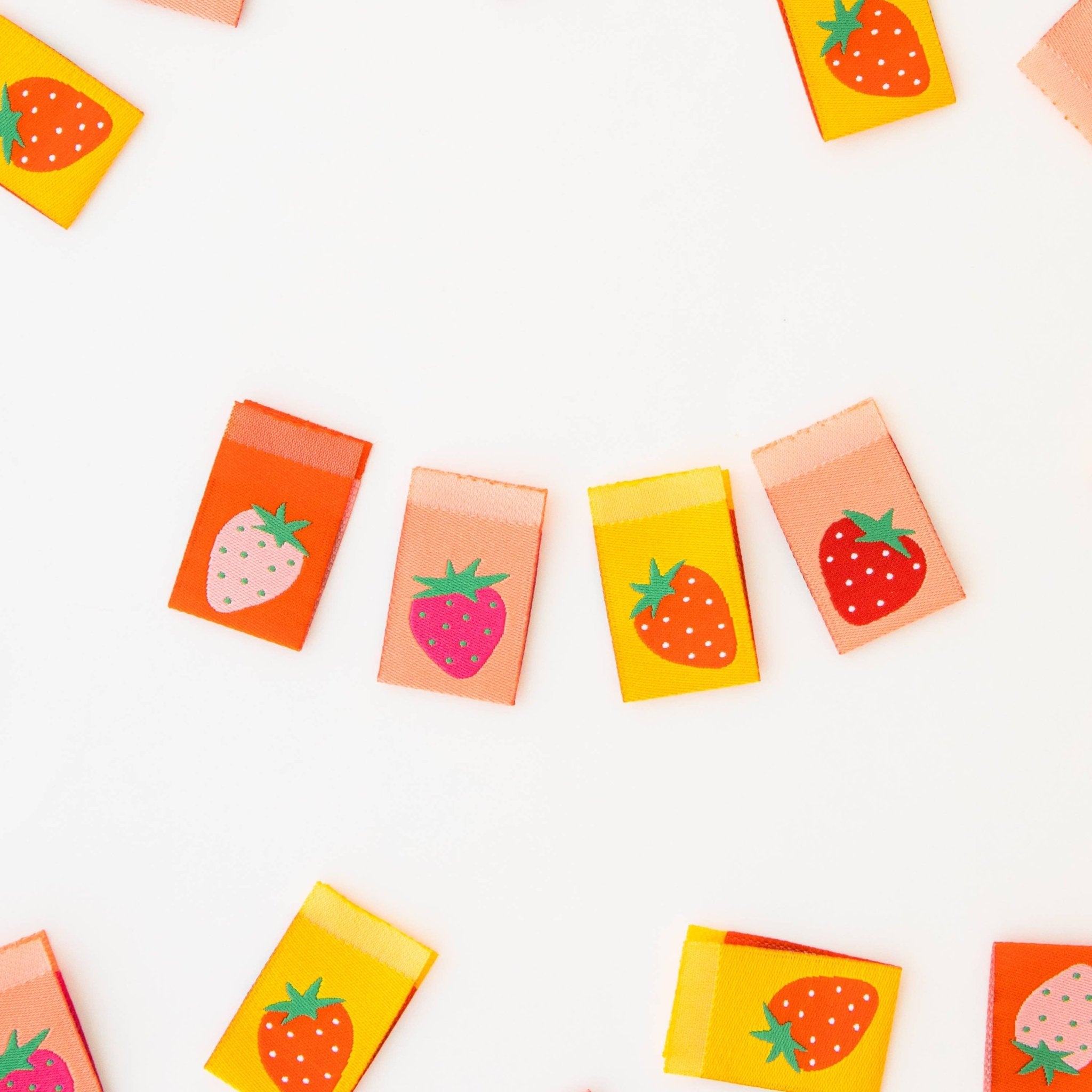 Strawberry Multipack Woven Sewing Quilt and Garment Labels - Boho Fabrics - 