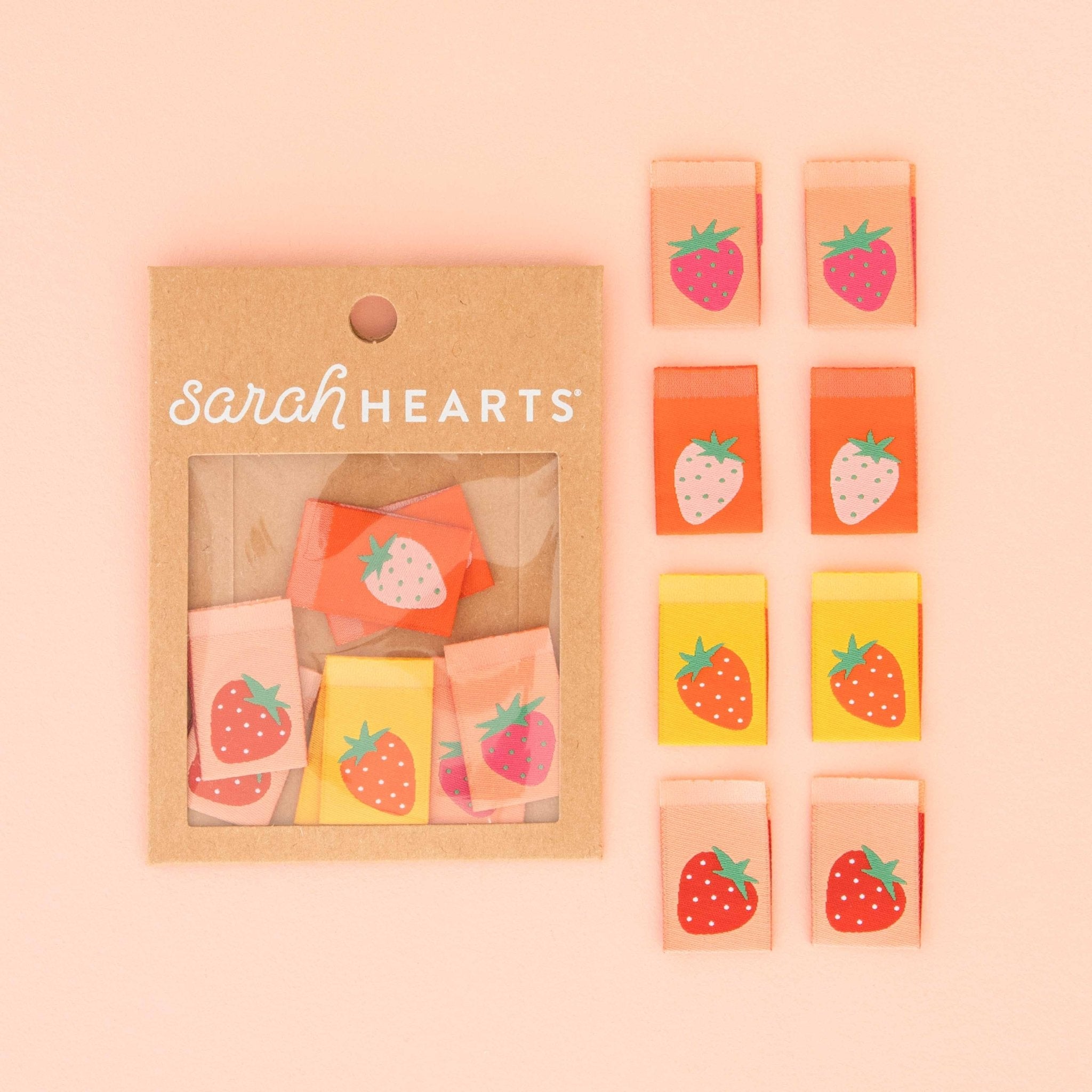 Strawberry Multipack Woven Sewing Quilt and Garment Labels - Boho Fabrics - 