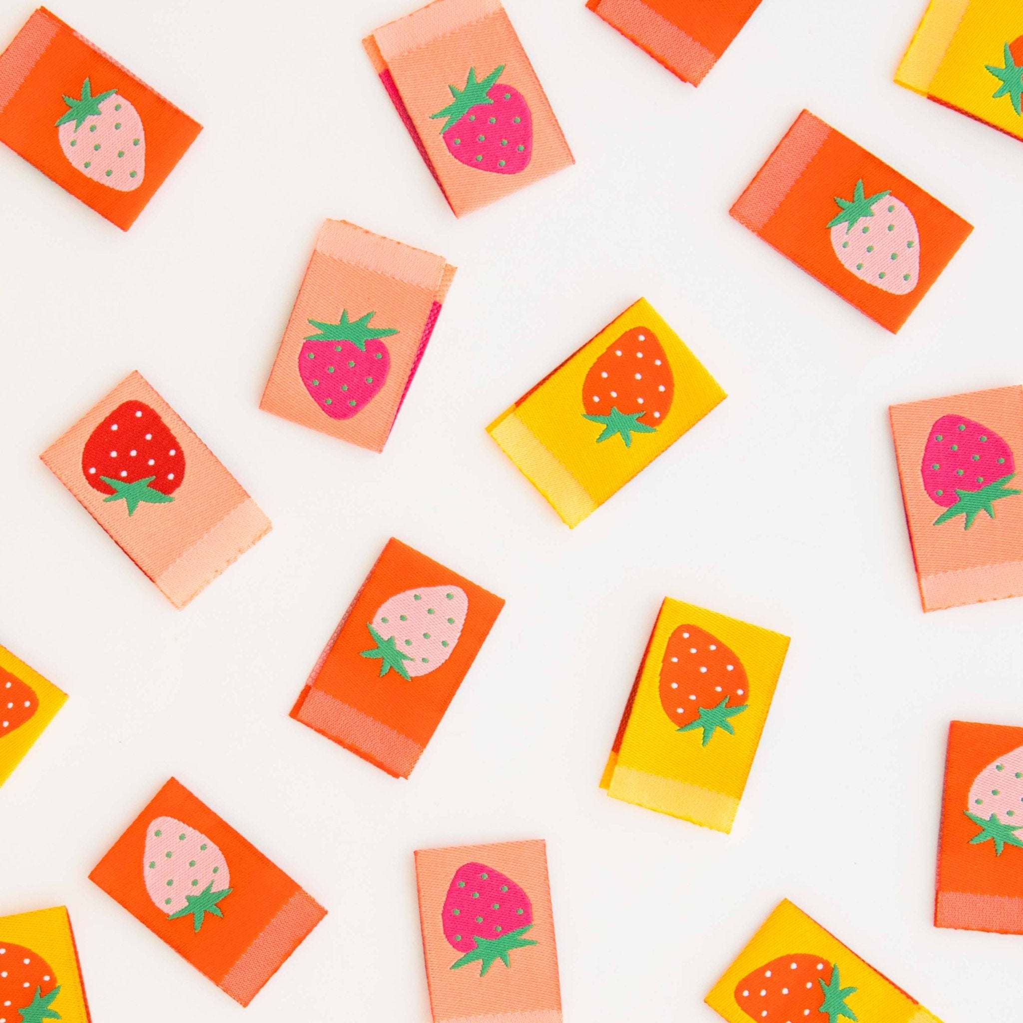 Strawberry Multipack Woven Sewing Quilt and Garment Labels - Boho Fabrics - 