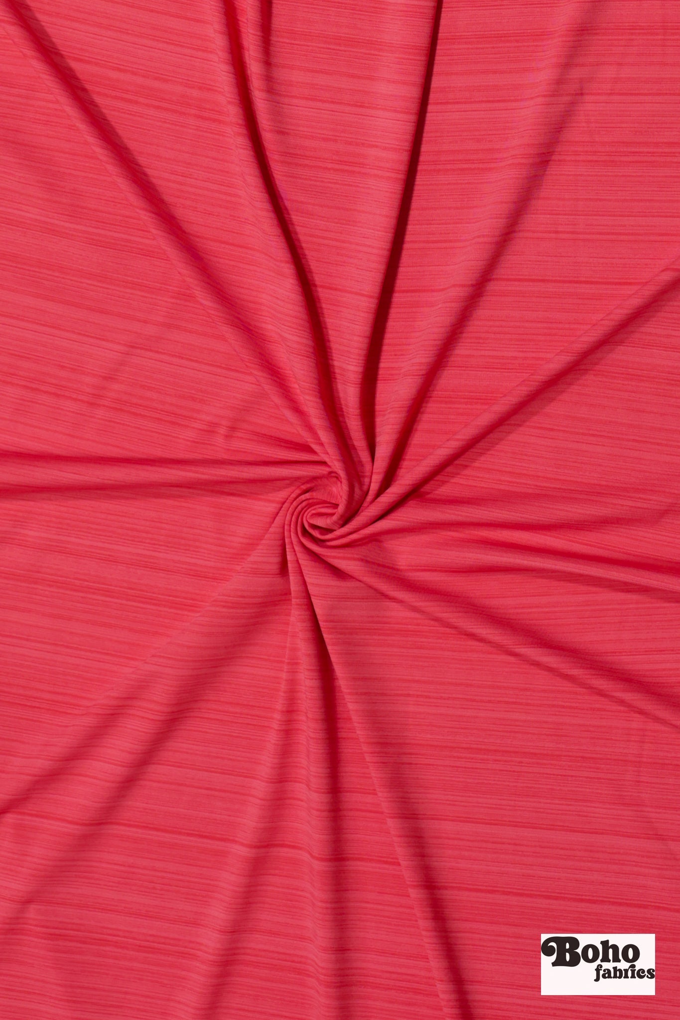 Strawberry, Striated Athletic Knit Fabric - Boho Fabrics - Athletic Knit Fabric